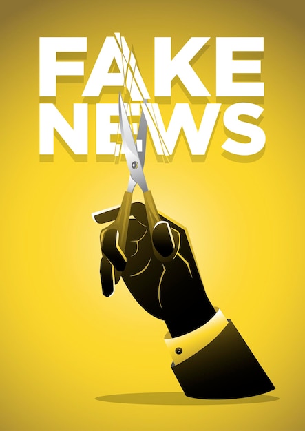 Stop fake news and misinformation spreading on internet and media concept