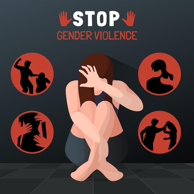 Vettore stop alla violenza di genere