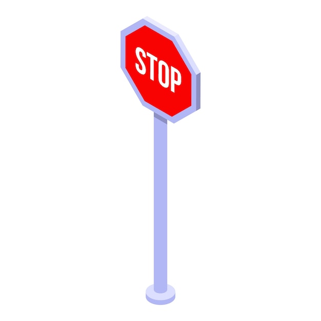 Stop and give way icon isometric of stop and give way vector icon for web design isolated on white background