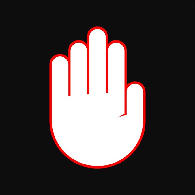 Stop hand sign