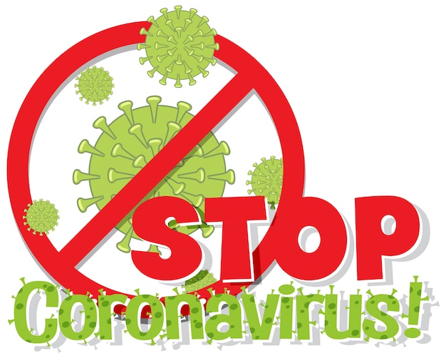 Vector stop het corona-virus