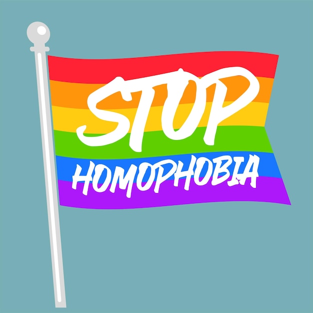 Stop homophobia protest symbol poster design