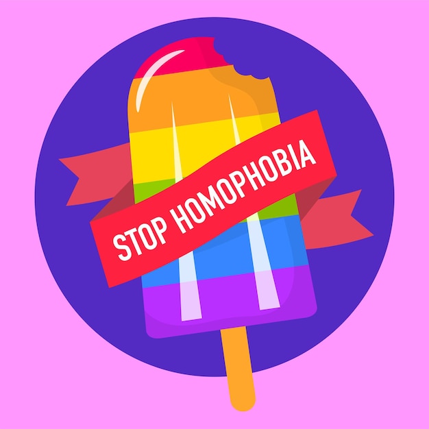 Stop homophobia vector illustration for the international day against homophobia