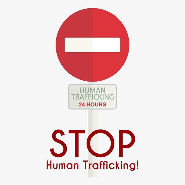 Vector stop human trafficking vector concept human sale