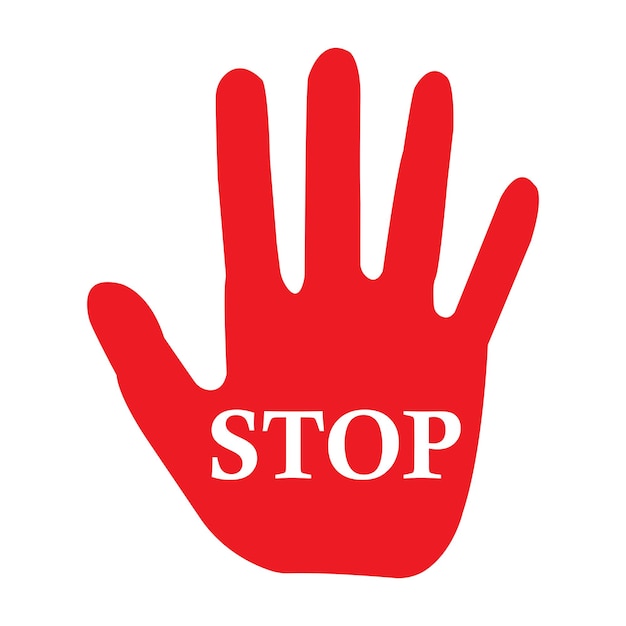 Stop icon vector illustration symbol design