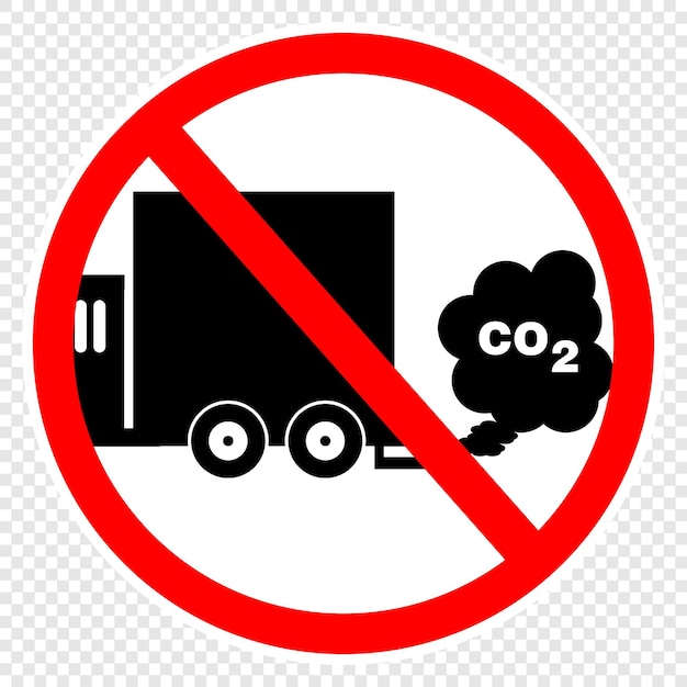 Stop koolmonoxide teken en sticker vector