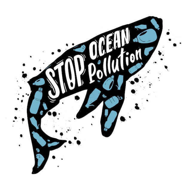 Vector stop ocean pollution