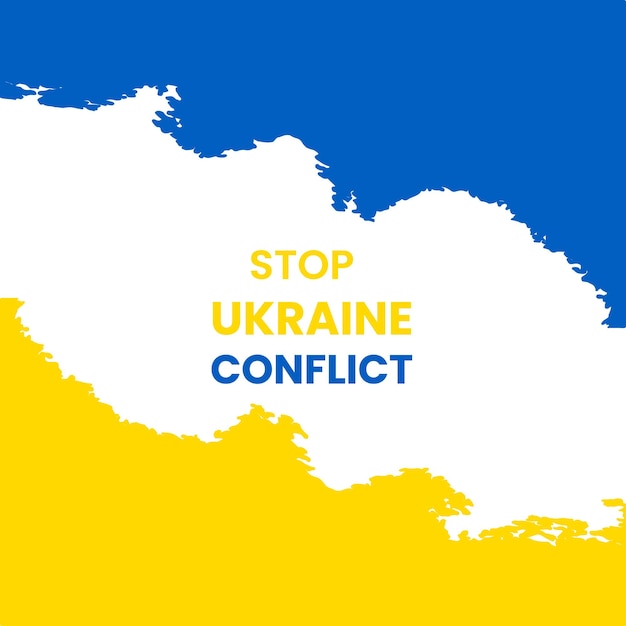 Stop OEKRANE Conflict land vlag kleur vectorillustratie