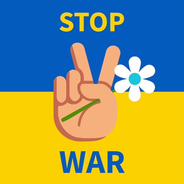 Stop oorlog concept oekraïnerusland conflict russische oekraïne oorlog