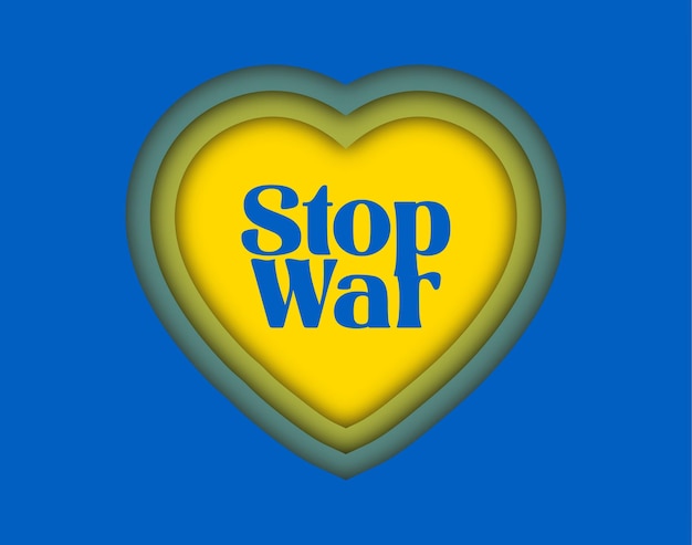Stop oorlog Oekraïne liefde banner poster