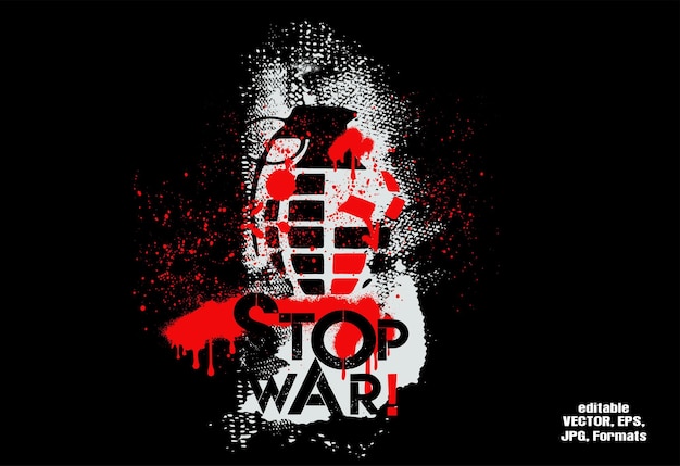 STOP OORLOG POSTERS Geen oorlog Red de wereld Creative Peace Poster Graffiti Style Vector Concept