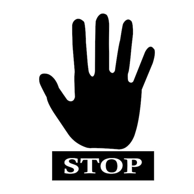 Stop pictogram vector illustratie symbool ontwerp