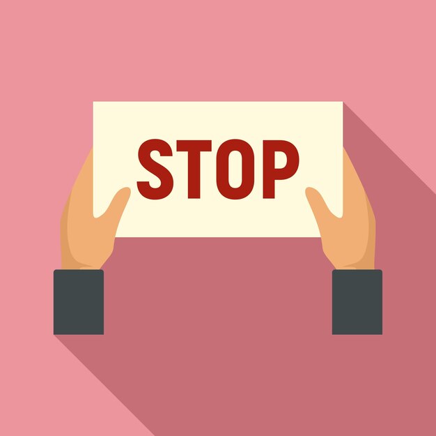 Vector stop protest icon flat illustration of stop protest vector icon for web design