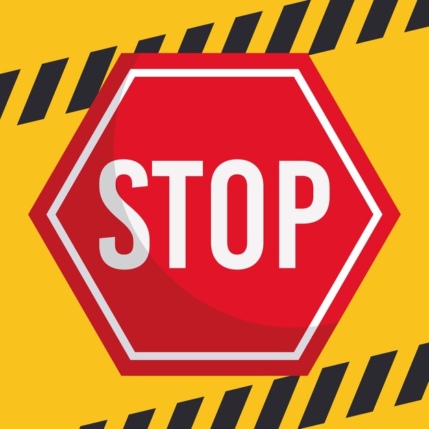 Vector stop sign icon