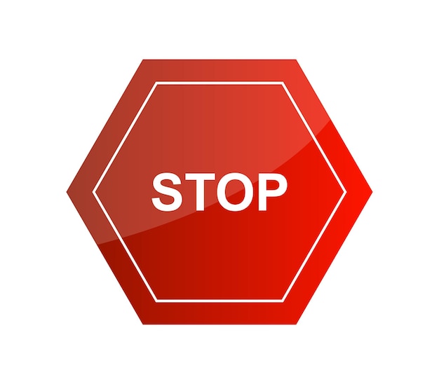 Stop sign illustrated