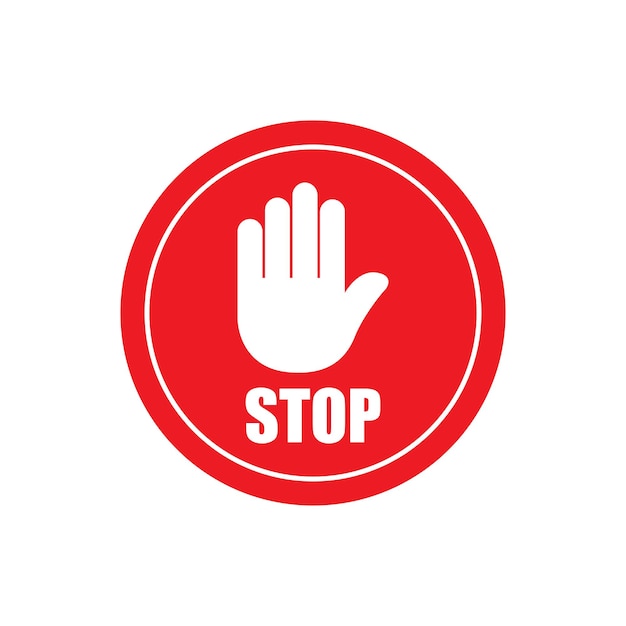 Stop sign red vector