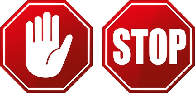 Vector stop sign