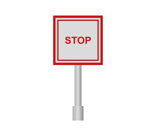 Vector stop sign