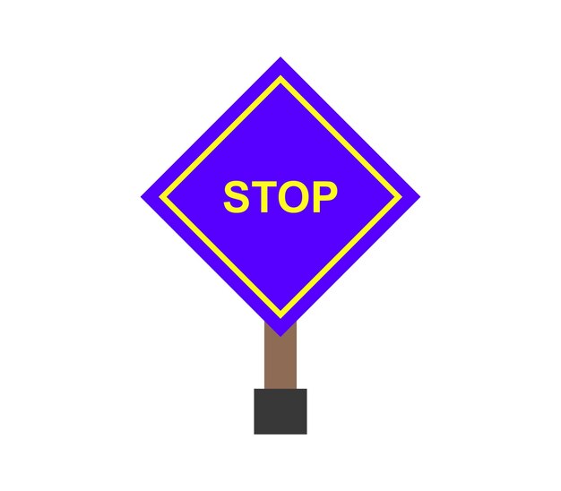 Vector stop sign