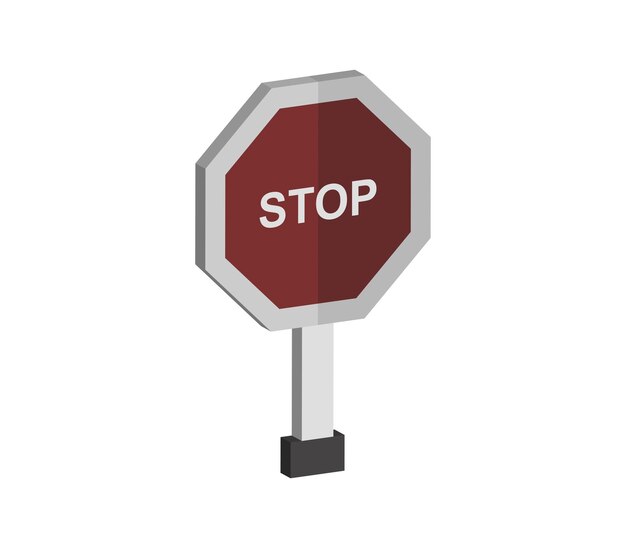 Vector stop sign