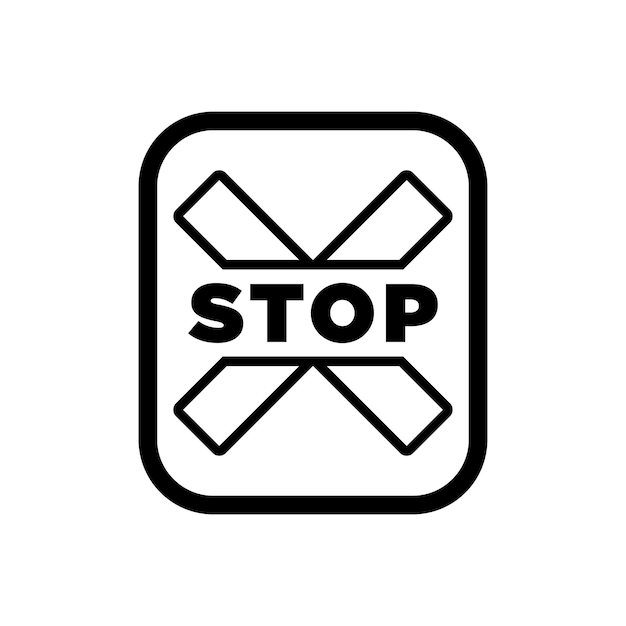 stop sing icon vector template logo trendy collection flat design