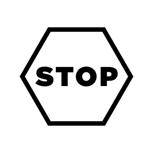 stop sing icon vector template logo trendy collection flat design