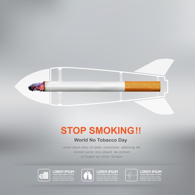 Stop smoking concept for background campaign world no tobacco day.