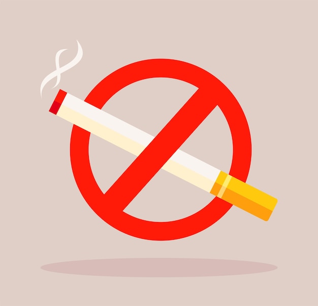 禁煙をやめる禁煙禁止標識シンボル デザイン テンプレート デザイン要素の禁煙標識