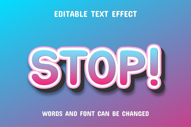 Stop tekst bewerkbaar verloop teksteffect