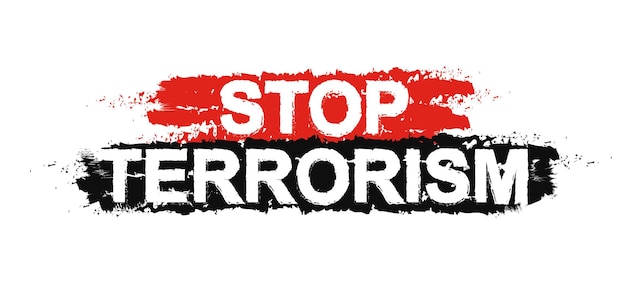 Stop terrorism sign