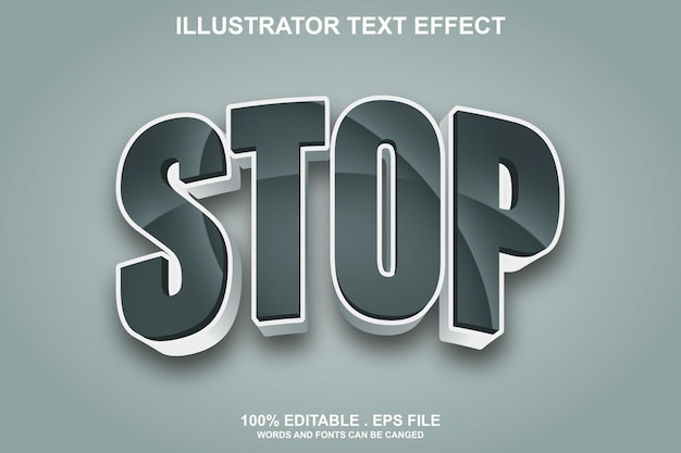 stop text effect editable