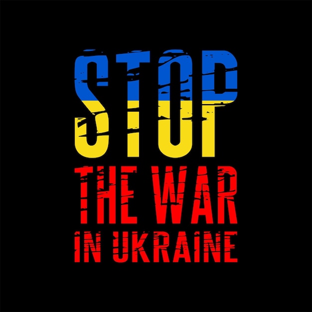 Stop the warinukraineのベクターtシャツのデザインはセーターの帽子などにも印刷できます