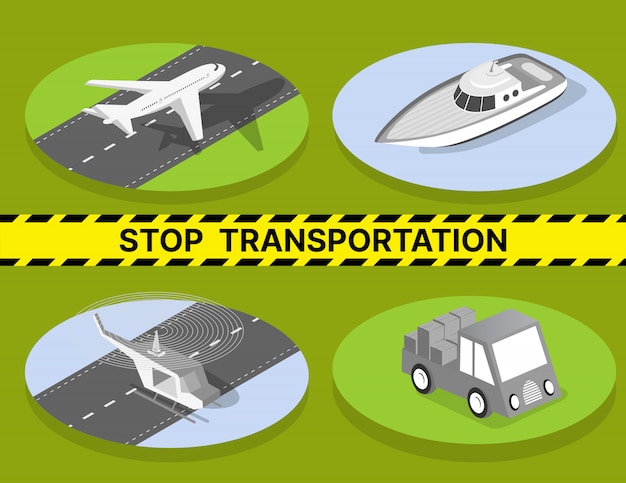 Stop transportation because of quarantine, vehicles