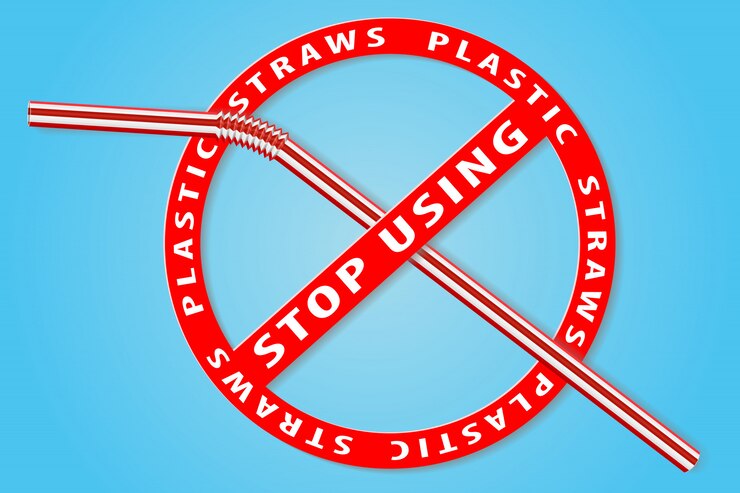 プラスチックストローサインの使用をやめる