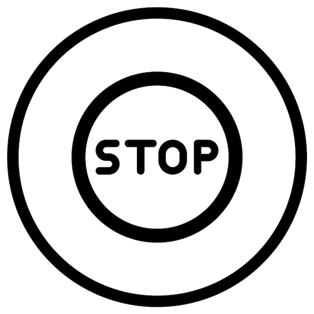 터 아이콘 디자인 일러스트레이션을 멈추십시오
