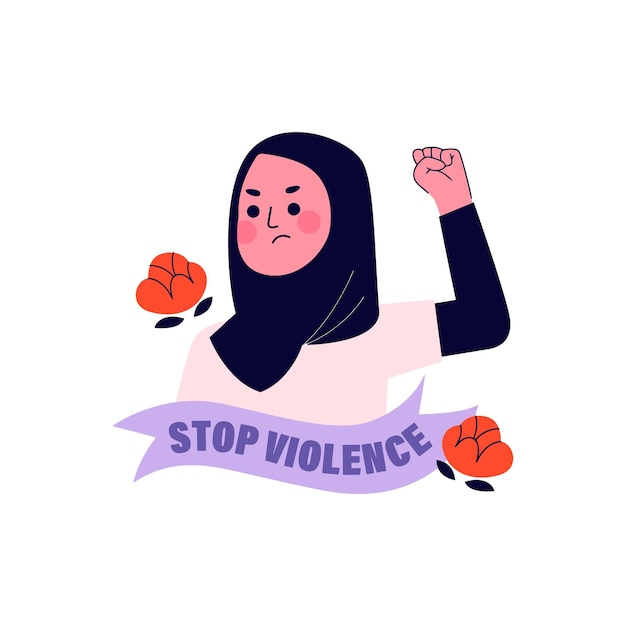 Stop violence against women attractive design