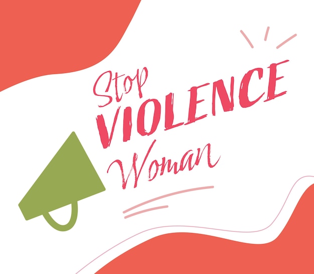 Vettore stop alla violenza donna