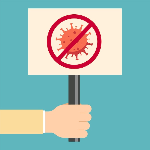 Stop virus illustration