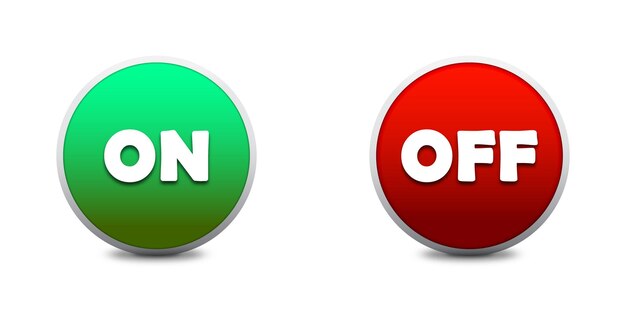 stop wait go glossy buttons access signs flat vector illustration