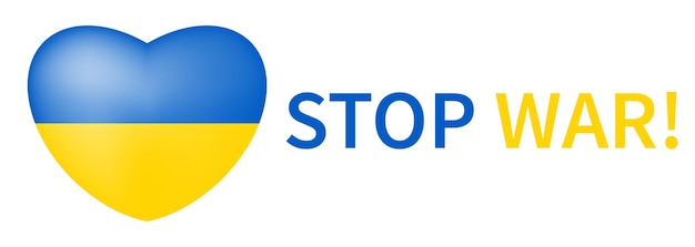 Stop war in Ukraine No war concept Vector illustration