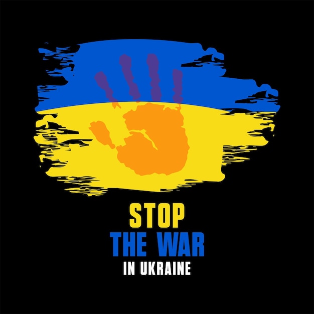 Stop The War In Ukraine vector tshirt design can also be printed on sweaters hats etc