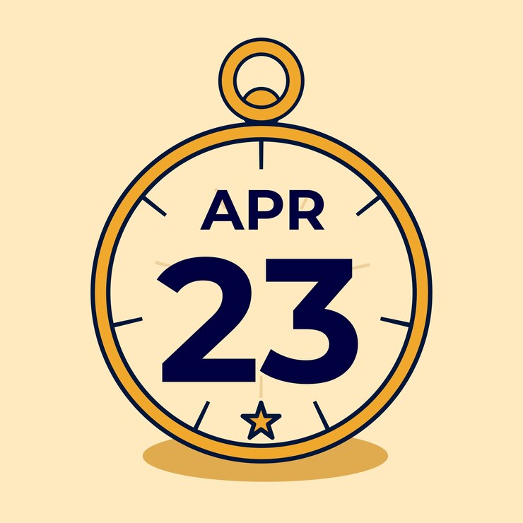 Vector stop watch idea illustration of month april