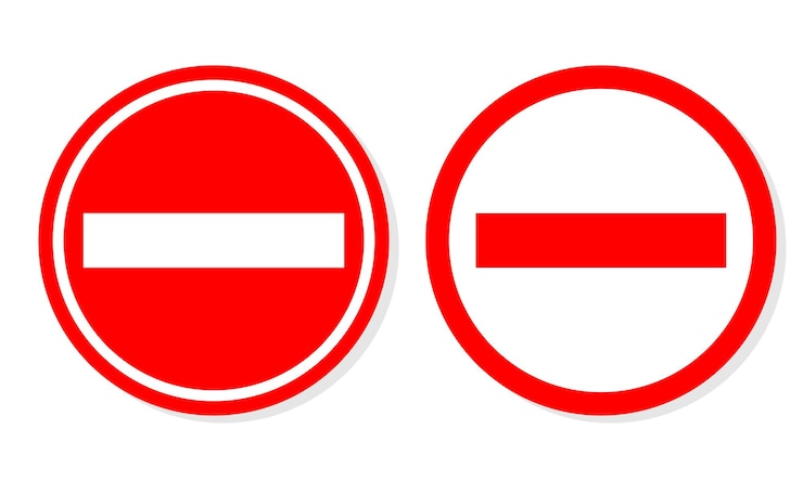 Vector stopbord op verpakking geen vermelding vectorillustratie