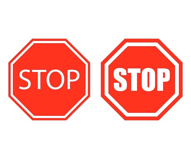 Stopbord Stoppictogram geïsoleerd op witte achtergrond Vector illustratie