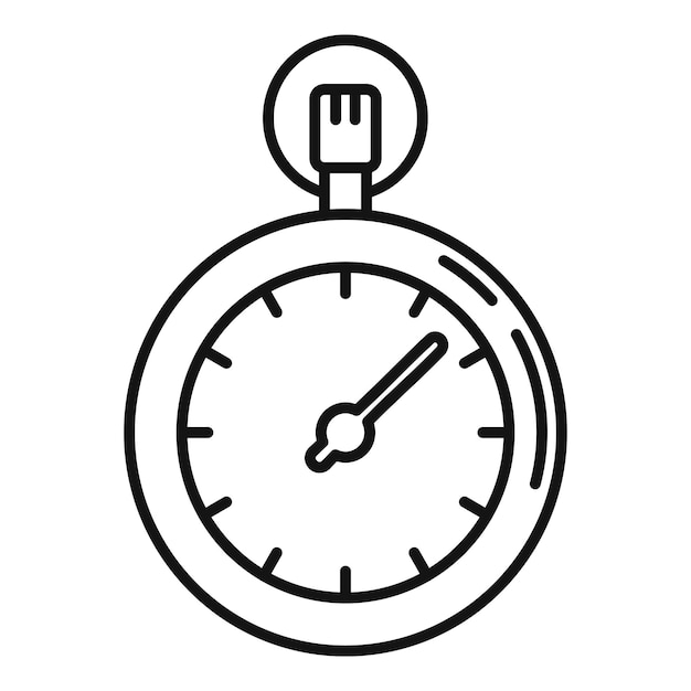 Stopclock icon outline vector stopwatch clock watch timer