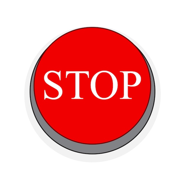 Stopknop Vectorillustratie