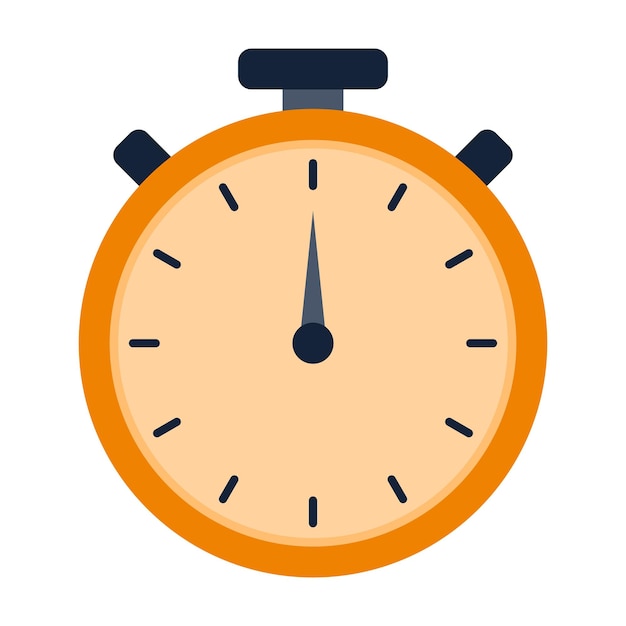 Stopwatch Bewaar de tijd Meet timer horloge tijdhouder chronometer snelheid sportwedstrijden wekker stel een record tweede minuut uurhand Vector illustratie