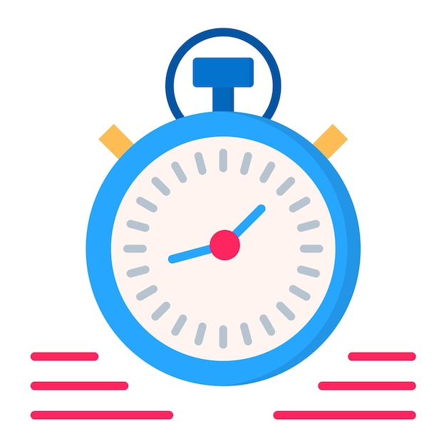 Vector stopwatch flat illustration