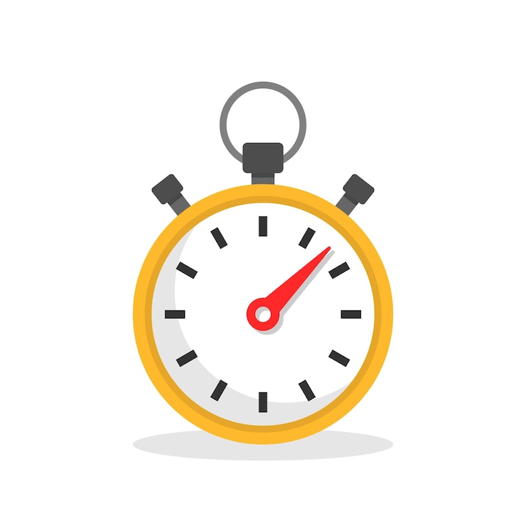 Vector stopwatch icon illustration in flat style timer vector illustration on isolated background time alarm sign business concept