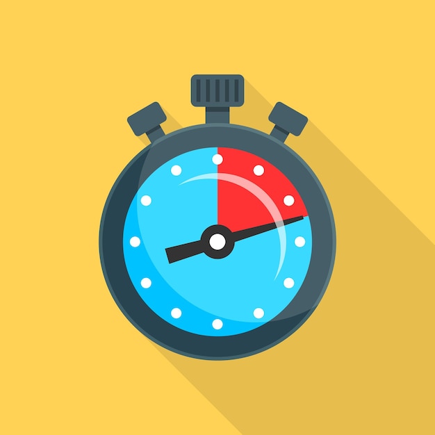 Illustrazione dell'icona del cronometro in stile piatto illustrazione del vettore del timer su sfondo isolato concetto di business del segnale di allarme orario